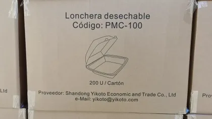 Lonchera desechable de PS Blanco