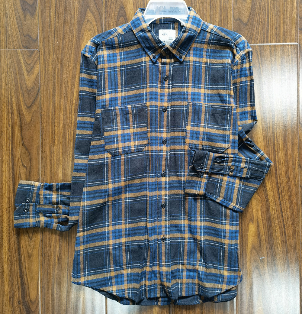 Custom 100% Cotton Twill Brushed Long-sleeve Winter Shirt