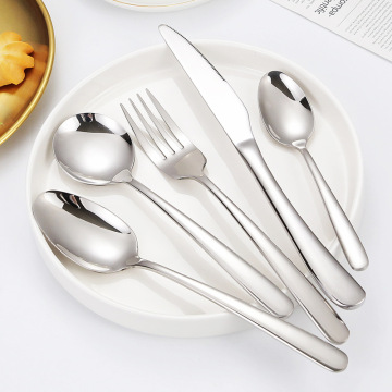 Popular Wedding Fork Knife Spoon Set - Stainless Steel with Wooden Handles and Metal Dorados Cube Cutlery