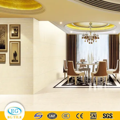 Fashion beige travertino navona marble ceramica polished porcelain tile