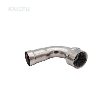 Stainless Steel 8K BA Surface Finish 90 Degrees Female Thread Elbow Ring Pressure Pipe Fittings