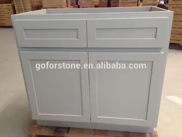 Wholesale Birch wood ready made kitchen cabinets with sink factory price