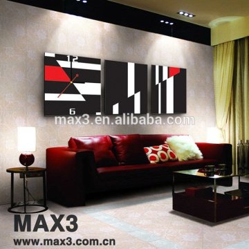 MAX3 Original brand poster clock art wall clock 3 piece promotional clock