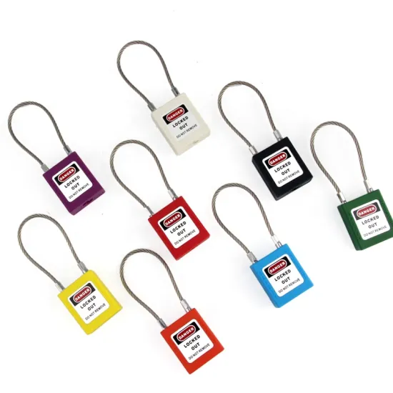 High Quality Loto Coloured Custom Long Shackle Safety Cable Lockout Padlock with Master Key - China Wholesale Industrial