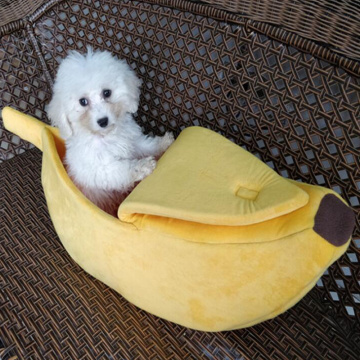 Kreatywny żwirek dla psa w kształcie banana, ciepły, zimowy