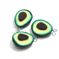 Popular Kawaii Avocado Shaped Earrings Polymer Clay Slice 100pcs/bag Fashional Accessories DIY Craft Decoration