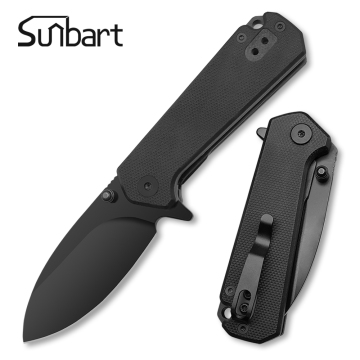 Mini D2 Steel Blade Black G10 Handle Survival Outdoor Camping Knife