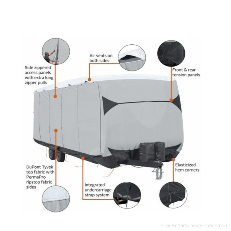 Grote trailer paraplu outdoor waterdichte autoset deksel