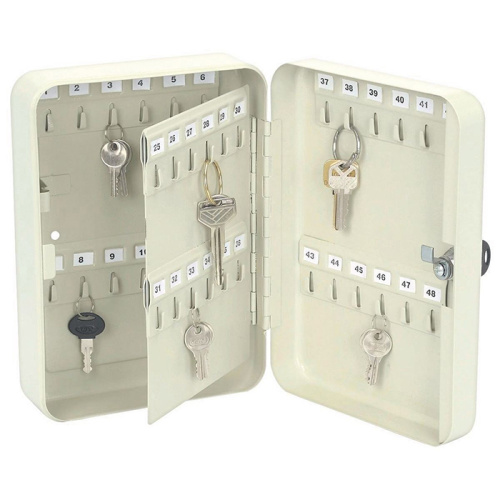 Key Lock Box Wall Mounted with Key Hooks