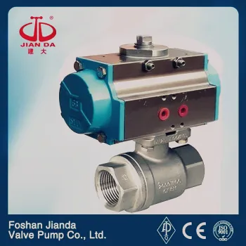Two-piece Type Pneumatic Actuator Mounted Ball Valve