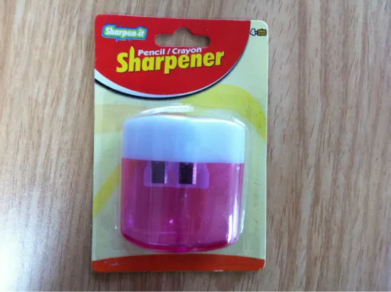 plastic colourful kids pencil sharpener