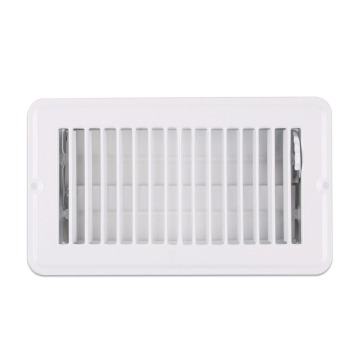 4x8 Witstalen vloerluchtregister: luchtdiffuser en ventilatiegrill