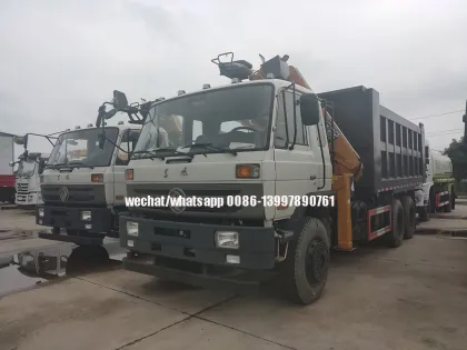 Dongfeng Dump Truck with Articulated 6.3Tons XCMG Crane