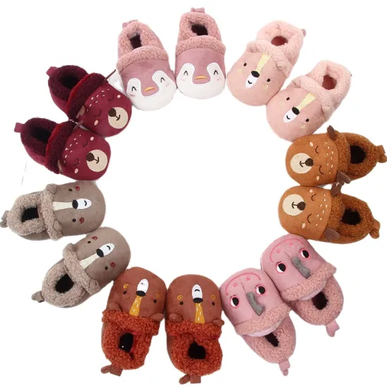 Cute Cartoon Anti-slip Prewalker Baby Slippers for Toddlers