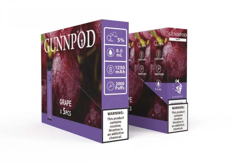 Nuevo vaporizador desechable 2000Puffs Gunnpod E-Cigarette