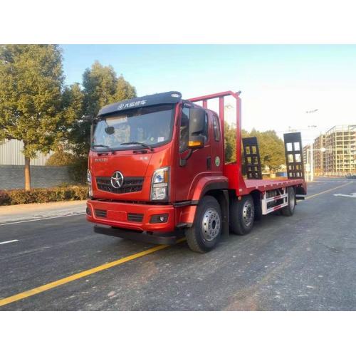 Flatbed truck 3 axles 6x2 excavator carrier