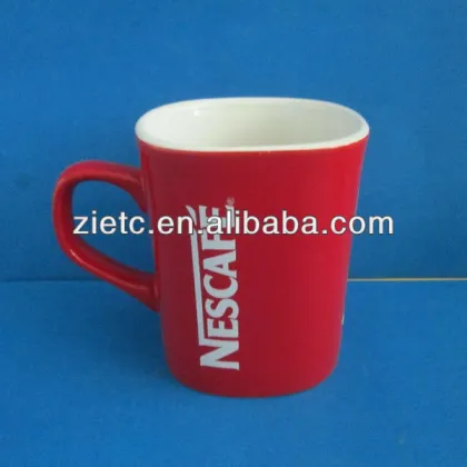 wholesale bulk packing nestle coffee mug in funnel shape for promotion