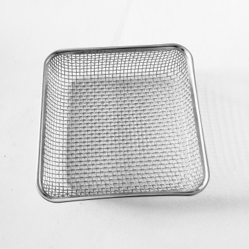 Stainless Steel Wire Mesh Storage Basket & Tray
