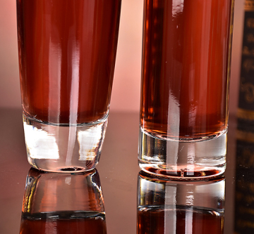 Empty bottles of high-end grape wine bottles