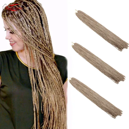 Hot sell Purple Blonde colored Long Colorful 28 inch Zizi Box Braids Hair Crochet Box Hair Extension Synthetic 3x box Braid