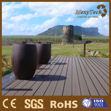 2016 waterproof material wood plastic composite solid balcony flooring