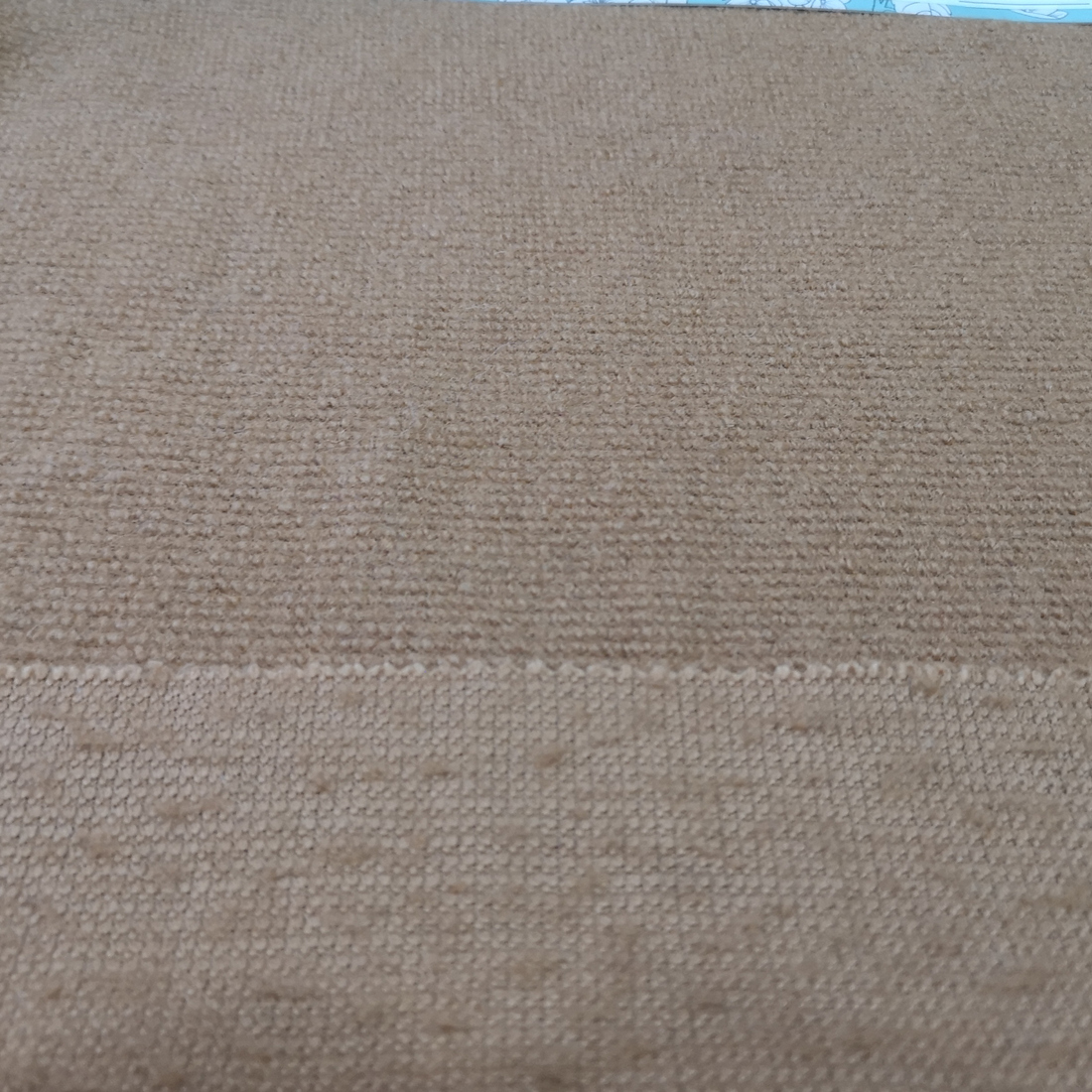 Knitted wool polyester blend stripe fabric