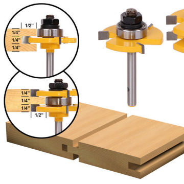 Professional 1/2 Inch TCT Steel Carbide Woodworking Cabinet Door Router Bit Cutters for Wood