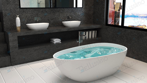 Good Sell Oval Stone Bath,hot tubs, deep Bathtub (1850mm) BS-8608B