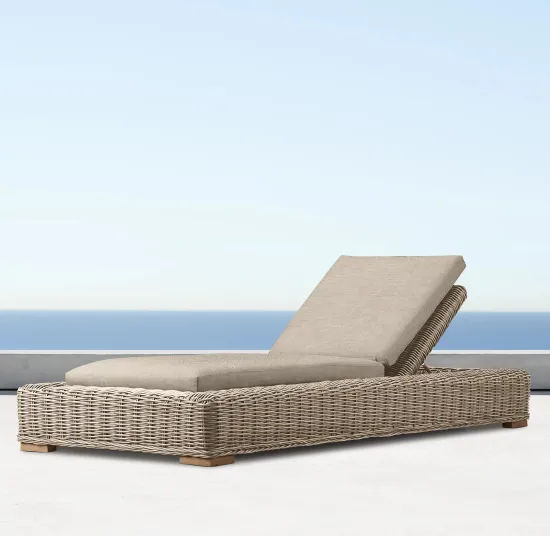 Hot-Selling Outdoor Villa Garden Rattan Sunbathing Lounge Chair
