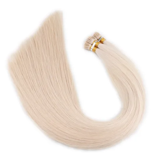 Large stock 22 20 inch cuticle aligned remy hair extensions with italian keratin loc extensions human hair