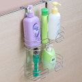 brown hanging shower caddy bathroom shampoo basket