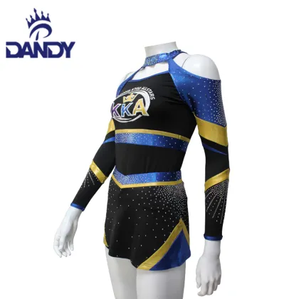 Royal blue girls cheer uniforms