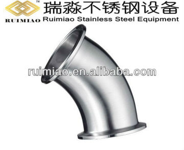 sanitary stainless steel 45 degree pipe bend