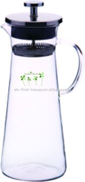 Dancing Leaf Glass Teapot