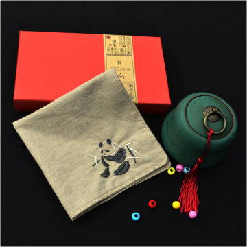 Animal Embroidery Handkerchiefs Women and Men Hanky