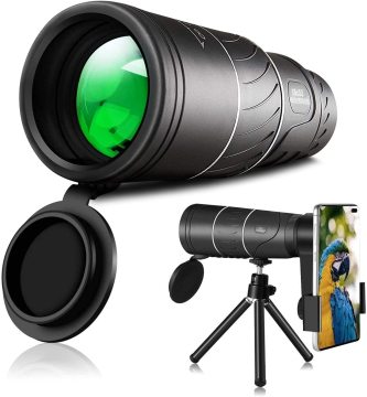 High Definition Outdoor Monocular Telescope with 16x52 Zoom, Dual Focus Optics and Waterproof Design