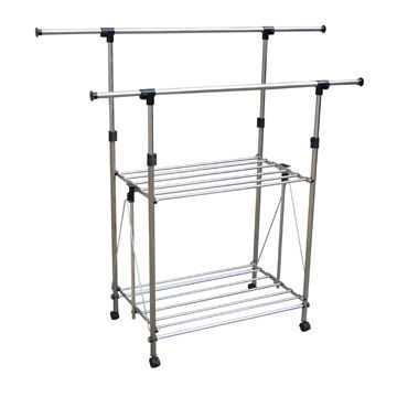 Folding Clothes Hanger, Foldable Clothes Airer, Made of Stainless Steel