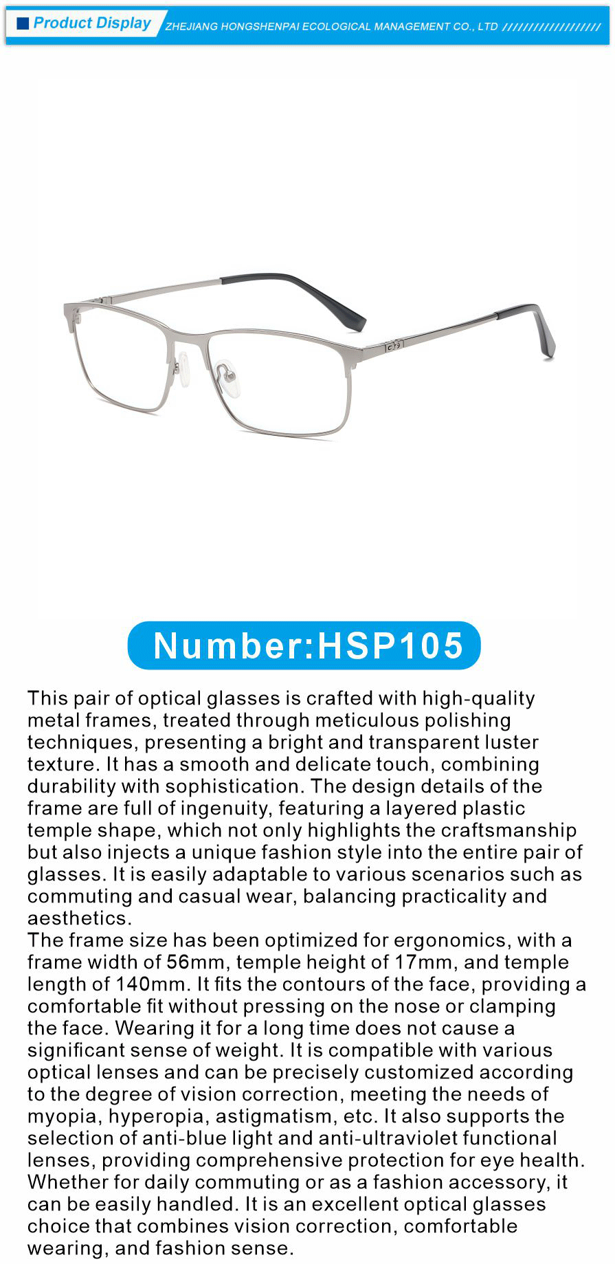 premium metal framed optical glasses