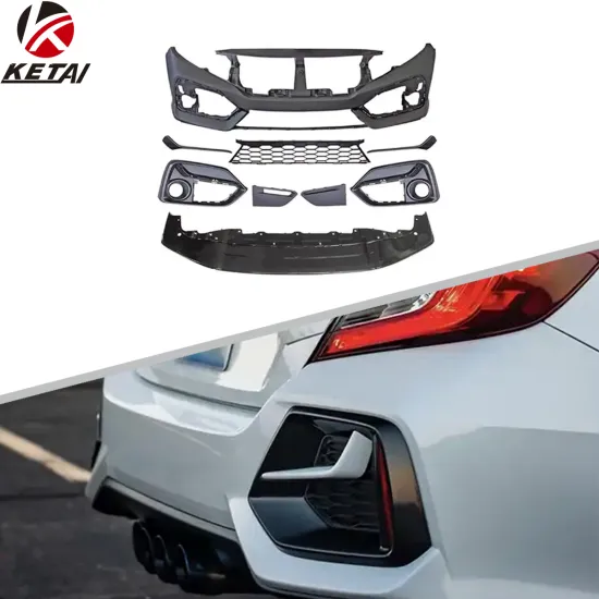 20SI Style Front Bumper Lip Kit for Honda Civic 2016+
