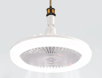 Silent Design Home Chandelier Combo: LED Light Fan with Remote Control and Dimming, 20W Ceiling Fan LED Light