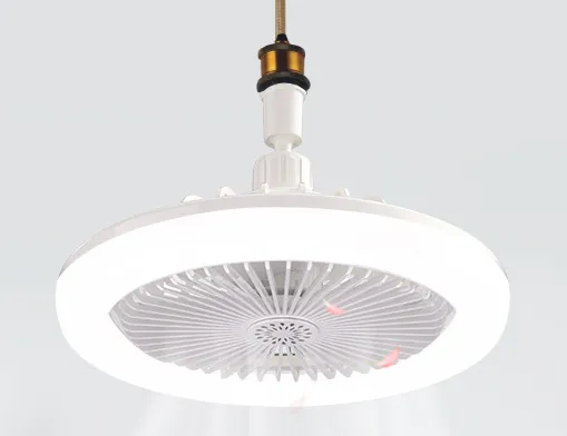Silent Design Home Chandelier Combo: LED Light Fan with Remote Control and Dimming, 20W Ceiling Fan LED Light
