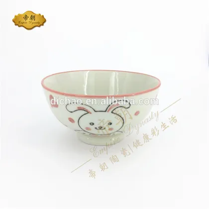 ceramic bowl wholesale with rabbit design