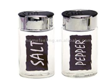 glass salt and pepper set