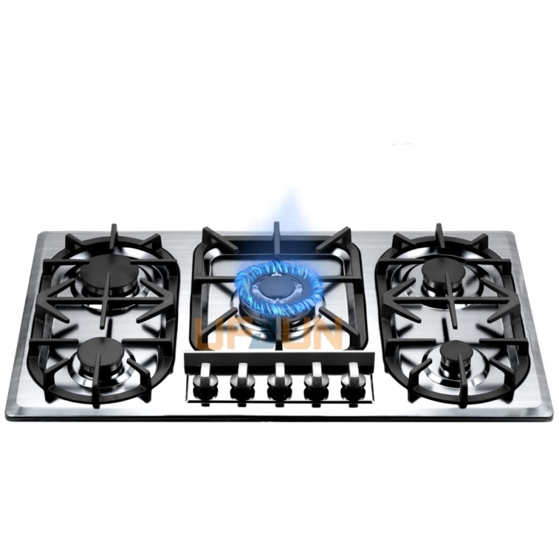 New Design 201# Stainless Steel 5 Burners Built in  Gas Cooker Hob/Gas Stove/Built in Gas Hob