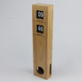 Retângulo de madeira Pêndulo Flip Clock