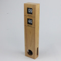 Retângulo de madeira Pêndulo Flip Clock