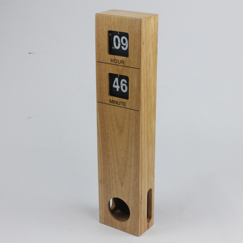 Прямоугольные деревянные маятниковые флип-часы
