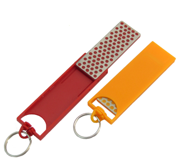 Portable Folding Diamond Knife Sharpener with Chain for Hunting