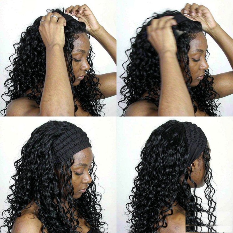 Headband Wig Kinky Straight 100% Human Hair