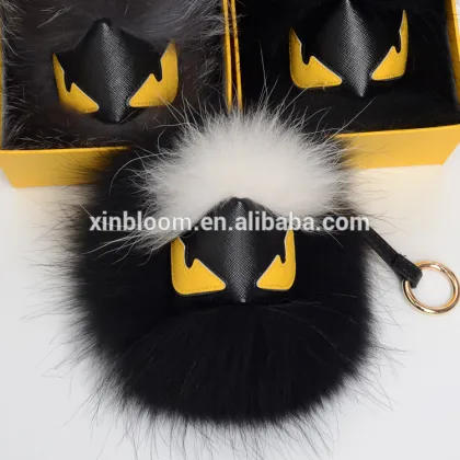 small demon devil monster fur bag car plush doll hanging key-chain pendant